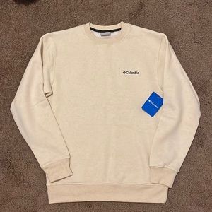 NWT Columbia oversized cream / oatmeal colored crew neck (mens size small)